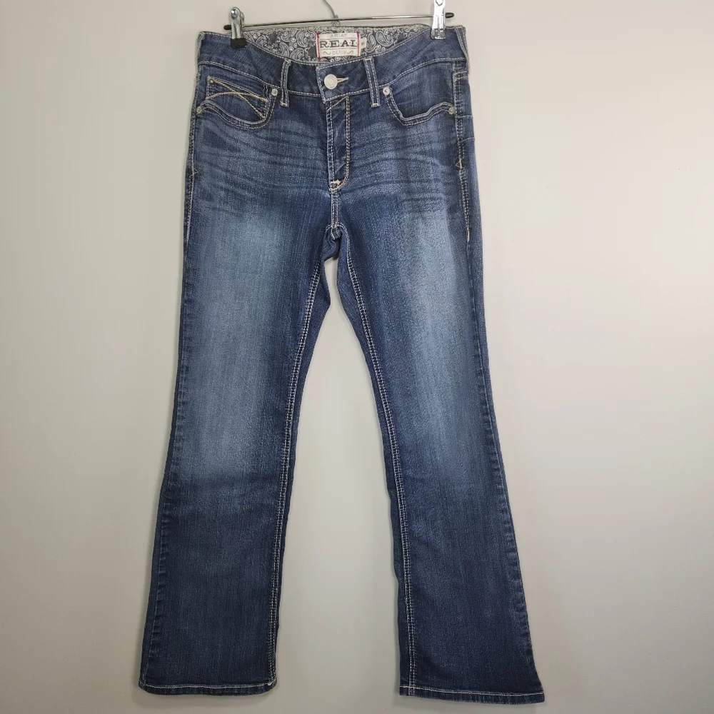 Ariat Real Denim Womens Jeans Size 32L western Cowgirl Riding Rodeo - Picture 9 of 13